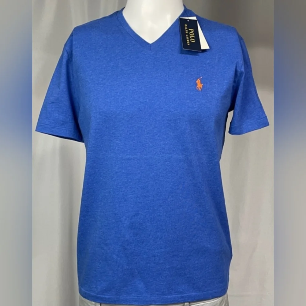 NWT❤️🔥$49 POLO by Ralph Lauren V-Neck T-shirt Men's Small💙 - Picture 2 of 7